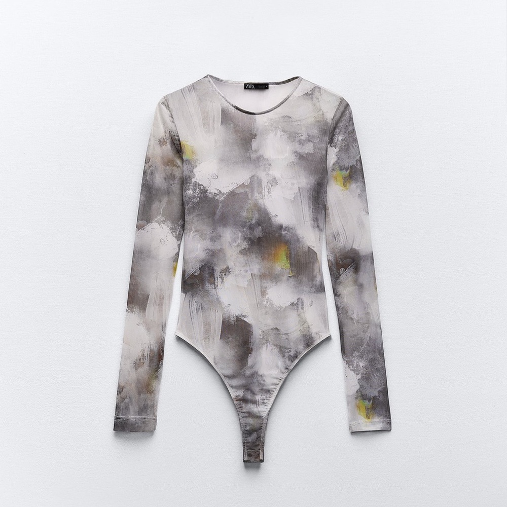 Zara Sheer Tulle Bodysuit